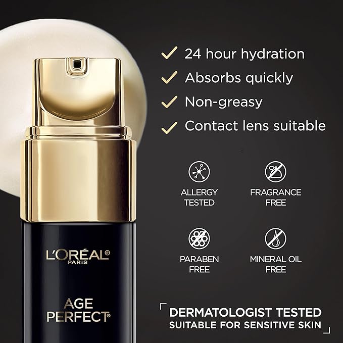 L'Oreal Paris Age Perfect Cell Renewal Anti-Aging Eye Cream,For Dark Circles & Puffiness 0.5 Fl oz,(Pack of 2)