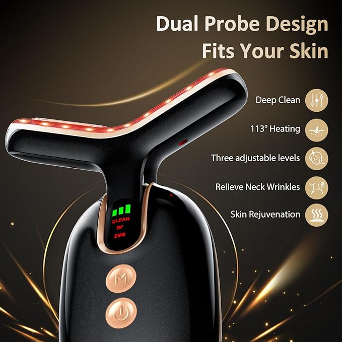 7 in 1 Multifunctional Facial Massager, Red Light Therapy for Face with 7 Modes, Face Lift Device, Portable Facial Massager for Wrinkles,Neck&Skin Care