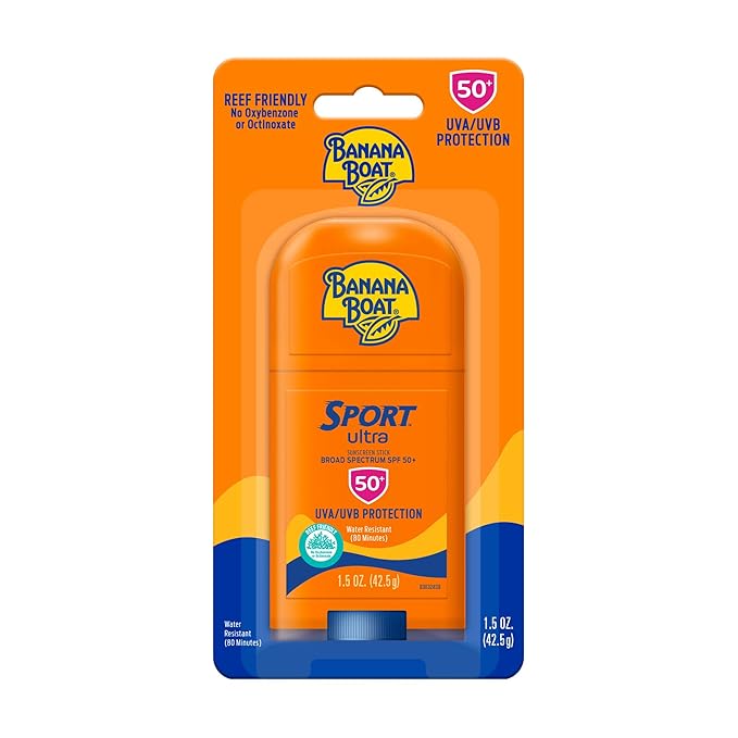 Banana Boat Sport Ultra Clear Spray SPF 30 Sunscreen Twin Pack and Sport Ultra Reef Friendly Stick SPF 50 Sunscreen
