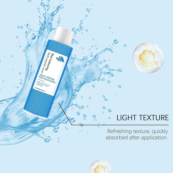 Multi-Peptide Skin Toner with Glyceryl Glucoside, Intense Hydrating & Gently Refining Facial Essence for Dry and Sensitive Skin, 3.38 Fl Oz