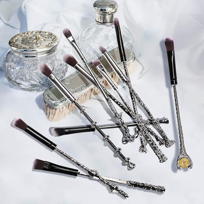 10 PCS Harry Gifts Makeup Brushes Wand Brushes Set for Foundation Blending Blush Concealer Eyebrow Face Powder Potter