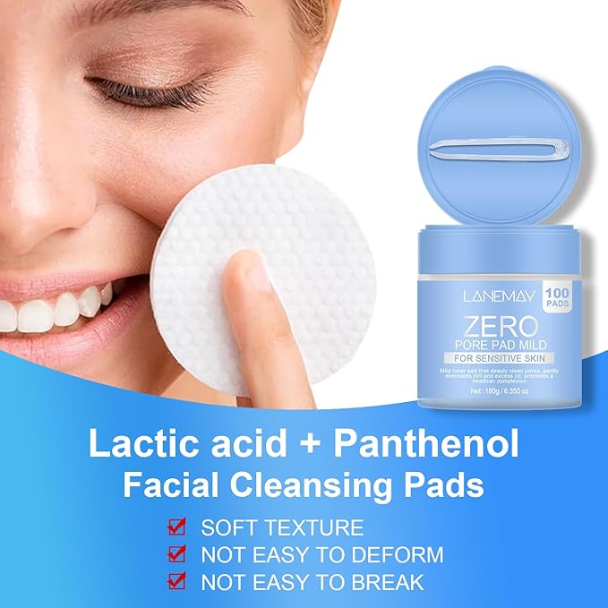 Zero Pore Cleansing Pads, Hydrating and Soothing, Pore Tightening Cleansing Pads (100 pc)