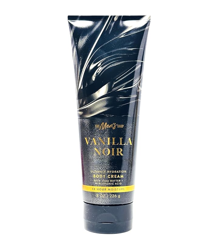 Bath and Body Ultimate Hydration Body Cream For Men's With Shea butter 8 FL OZ (8 OZ, Vanilla Noir)