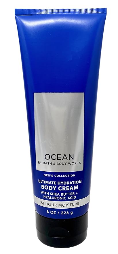 Bath & Body Works Men's Ocean Gift Bag - 3-in-1 Wash, Body Cream, Spray, Hand Cream With Himalayan Salt Soap