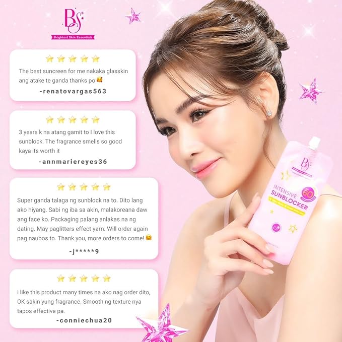 BS Intensive Sunblocker SPF 60, Instant Glossy Pinkish White Skin, 1.76 fl. oz.