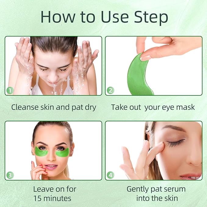 Under Eye Patches, 40 Pairs Eye Mask for Dark Circles, Puffy Eyes, Undereye Bags,Wrinkles,Eye Mask Patches with Aloe Vera, Eye Treatment Skin Care for Men & Women Gift