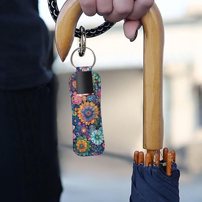 Pensura Chapstick Holder Keychain Fashion 5 Pcs Car Keychain Holder Portable Chapstick Holder Keep from Scratched and Dust