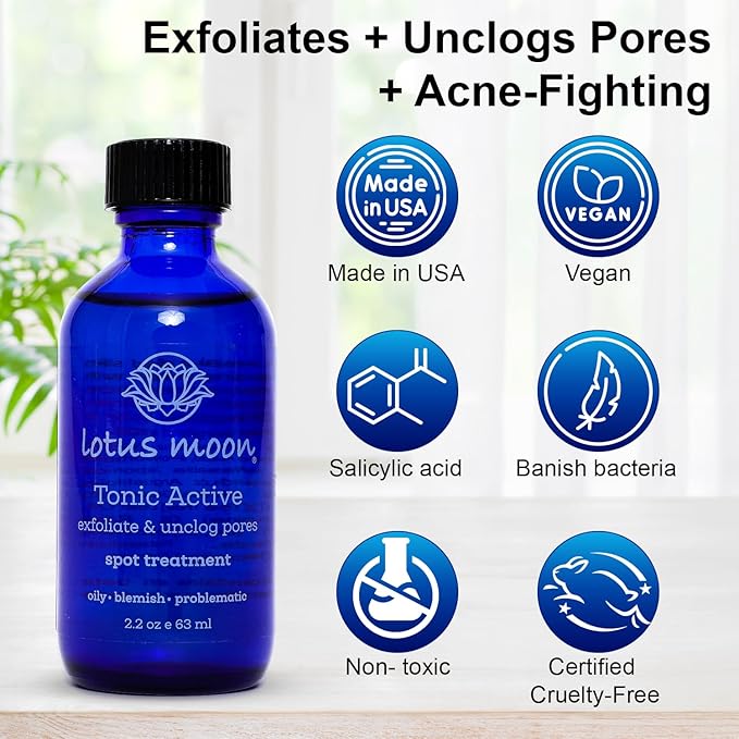 Lotus Moon - Tonic Active | Plant-Based, Clean, Cruelty-Free, Functional Skincare (2.2 fl oz | 63 ml)