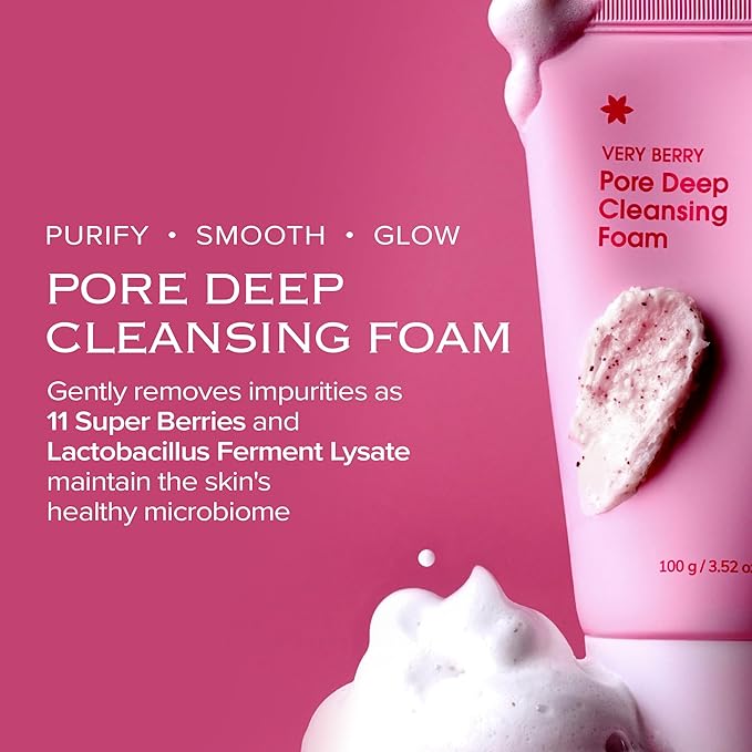 3-Step Glacial Glow Bundle | Ice Sorbet Toner Pads + Very Berry Pore Deep Cleansing Foam + Volume Up Time Block Serum | Puffiness Care, Pore Cleansing & Wrinkle Plumping Skincare Set