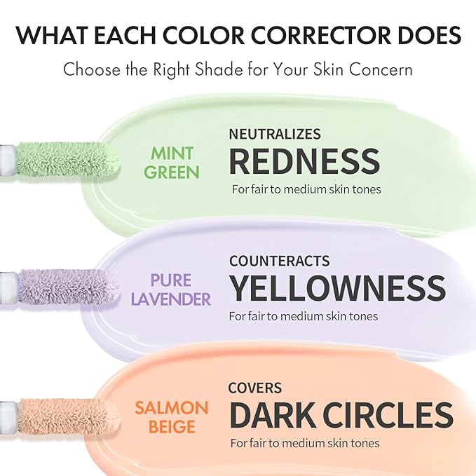 LUNA Long Lasting Corrector 02 Pure Lavender, Color Corrector, Yellowness & Dullness, Lightweight, Natural Coverage, Ideal for Fair to Light Skin, 0.22oz
