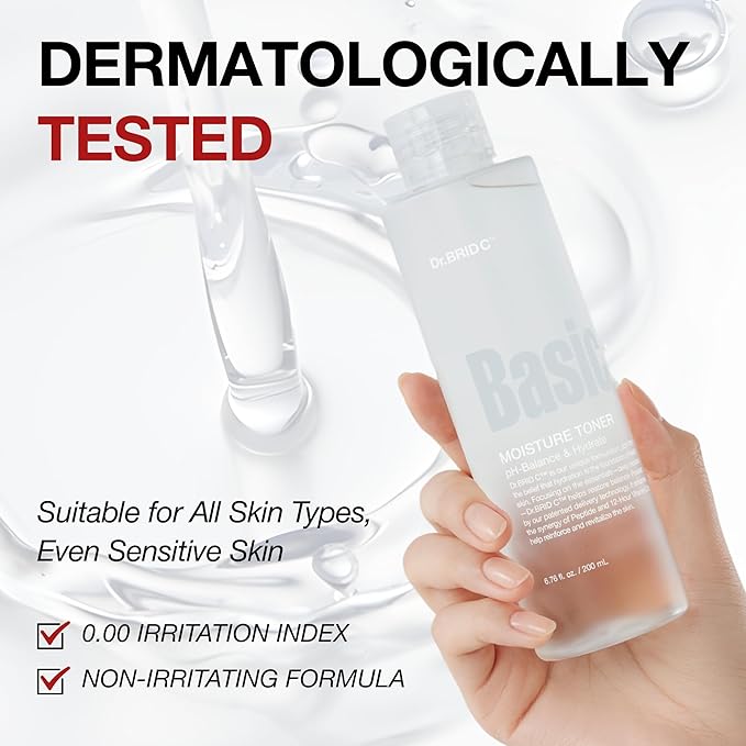 Moisture Toner – pH Balancing Hydrating Peptide Facial Toner for Sensitive Skin, Preps & Supports Barrier | 200ml / 6.76 fl oz