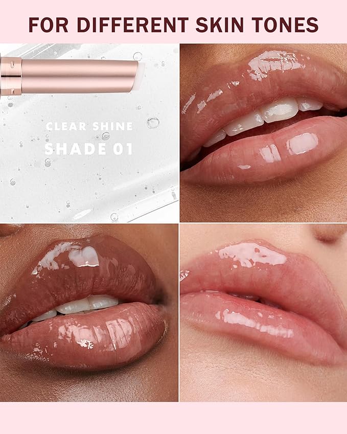 Hydrating Tinted Lip Blam, Natural Sheer Nude Lipstick Moisturizing Lipgloss, Long Lasting Waterproof Lip Balm Stain Non-Stick Liptint Oil Stain, Glossy Lipcolor Finish for Dry Cracked Lips-01