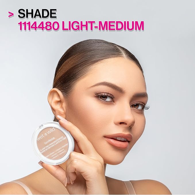 wet n wild Bare Focus Clarifying Finishing Powder | Matte | Pressed Setting Powder Translucent
