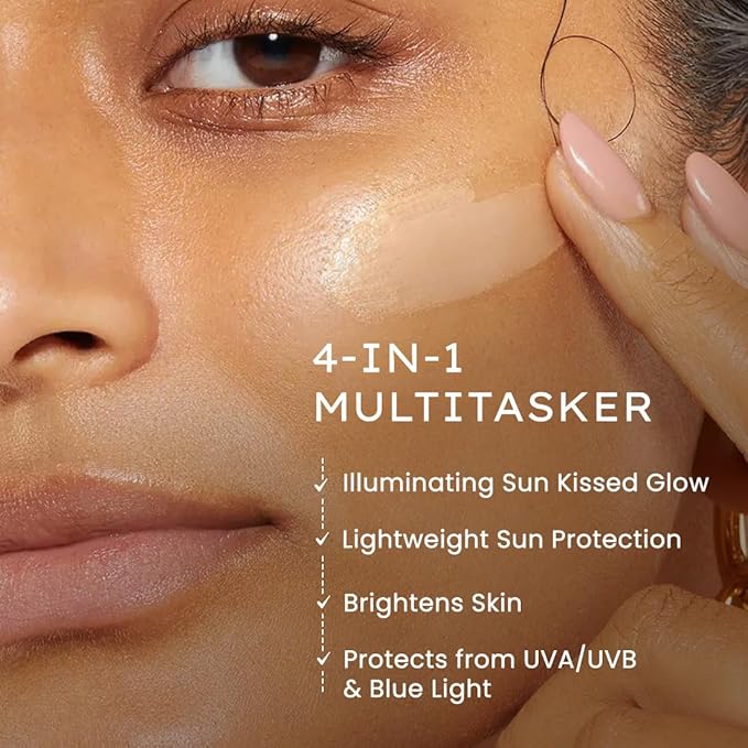 Hyphen Golden Hour Glow Sunscreen Spf 50 Pa++++ Dewy Glow & Bright Skin, Uv & Blue Light Protection|Dry & All Skin Types - 40G