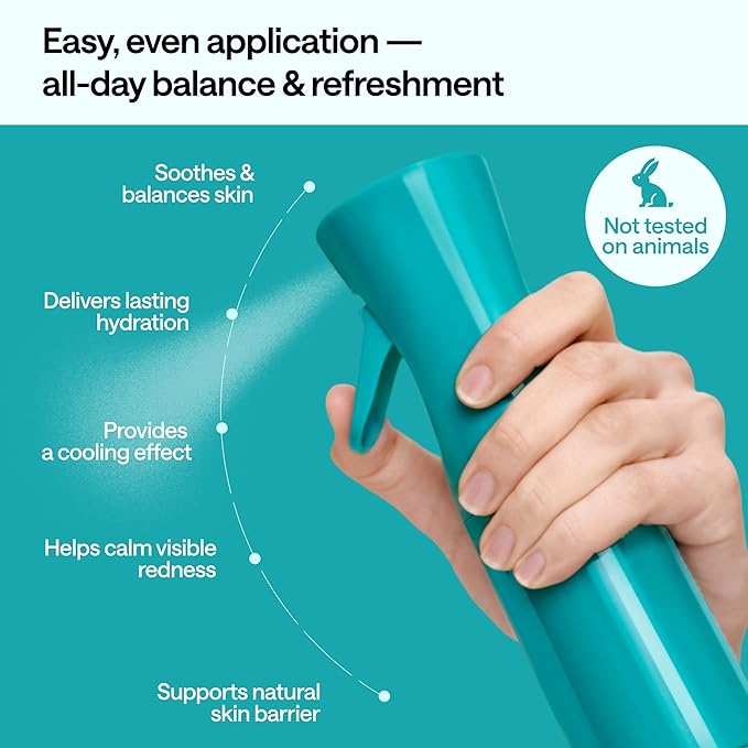 Hypochlorous Acid Spray for Face and Skin - Body & Facial Toner for Acne - Eyelid Cleanser - Moisturizing Face Spray Mist Hydrating - 6.8 Fl Oz - 12 Blemish Patches