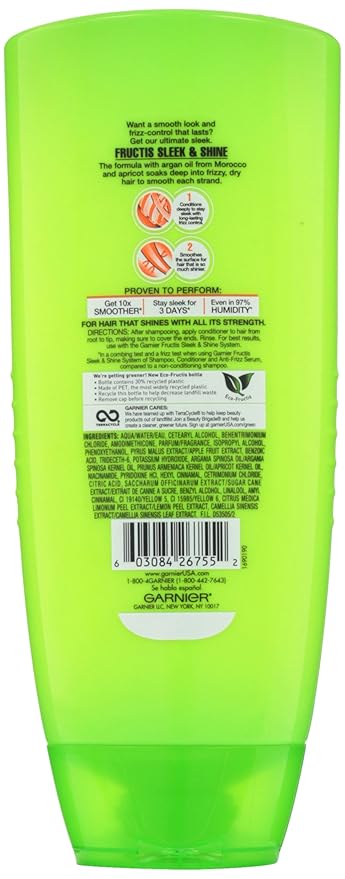 Garnier Fructis Sleek & Shine Conditioner, 25.4 Fluid Ounce