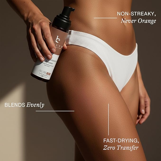 Ultra Dark Self Tanner Tanning Mousse Kit - USA Made with Natural & Organic Ingredients, Self Tanner Mousse and Mitt, Fake Tan Tanning Foam, Sunless Tanners Best Sellers for Darkest Self Tan