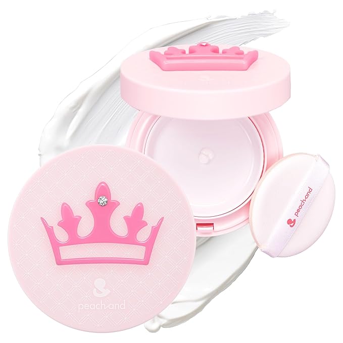 Peachand Kids Mineral Sun Cushion SPF50+ PA++++, Korean Skin Care, Pink Tiara – Set with 1 Cushion and 1 Refill