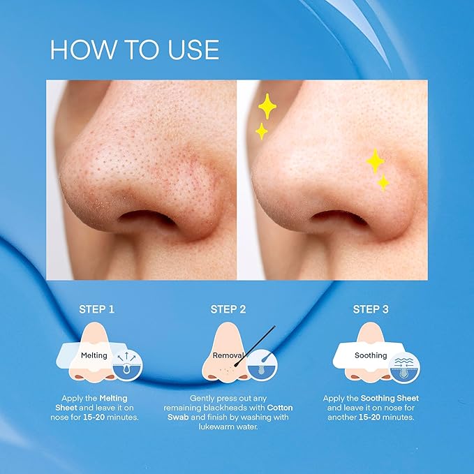 TEREZ & HONOR Blackhead Remover Nose Pore Patches: Korean SkinCare Patented Formula, Targets Pores Pimples in 3 Steps - Natural, Mild Painless, Effective, Dermatologist Tested - 5 Pcs