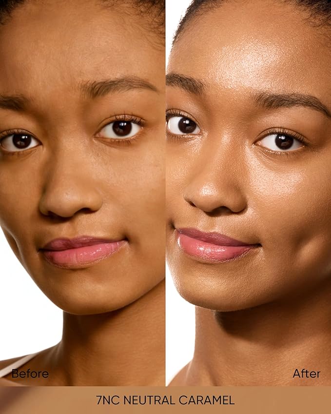 Pink Glow Cushion Foundation #7NC Neutral Caramel| Medium Coverage, Natural Glow Finish, Moisturizing for Dry Skin, Lightweight, Long-Lasting & Oxidation-Resistant