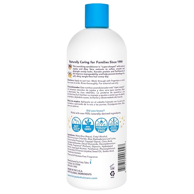 Fairy Tales Tangle Tamer Super Charge - Detangling Conditioner for Kids - Paraben Free, Sulfate Free, Gluten Free, Nut Free- 32 oz