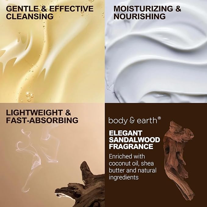 Gift Baskets for Men 8pcs Mens Body Wash Sets with Sandalwood Scent Gift Sets for Christmas Gifts for Men,Father Day Gifts