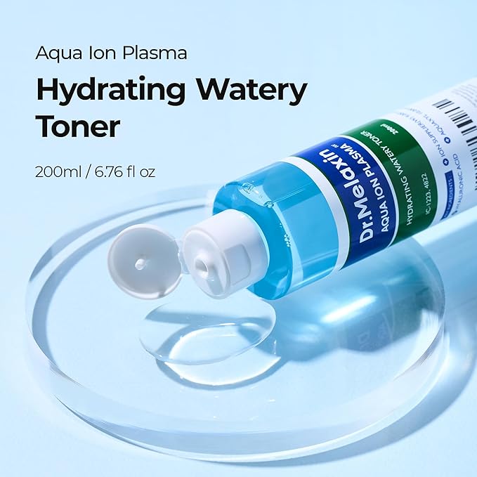 DR.MELAXIN Aqua Ion Plasma Watery Toner 200ml / 6.76 fl oz, Hyaluronic Acid, L22, moisturizing, Korean Skincare