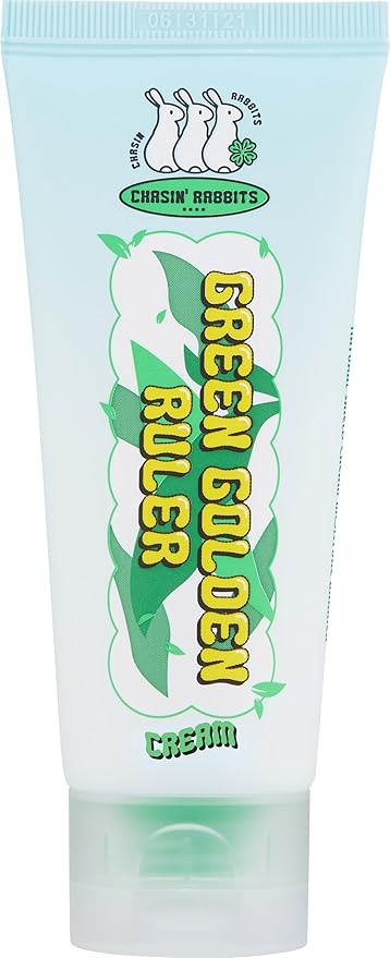 CHASIN' RABBITS Green Golden Ruler Cream | Vegan Intensive Moisturizing and Nourishing Face and Neck Moisturizer with Green Tea Extract and Probiotics | 75mL/2.53 fl. oz.