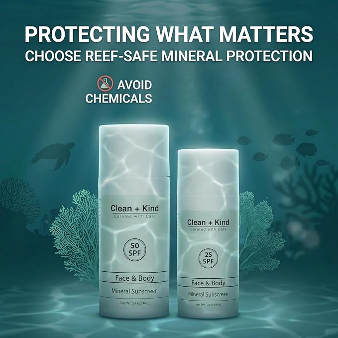 Tallow Sunscreen SPF 50 with Non-Nano Zinc Oxide – Natural Mineral, Reef-Safe & Non-Toxic Sunblock for Face & Body – Non-Greasy, Moisturizing Protection for Sensitive Skin (3.4 oz)