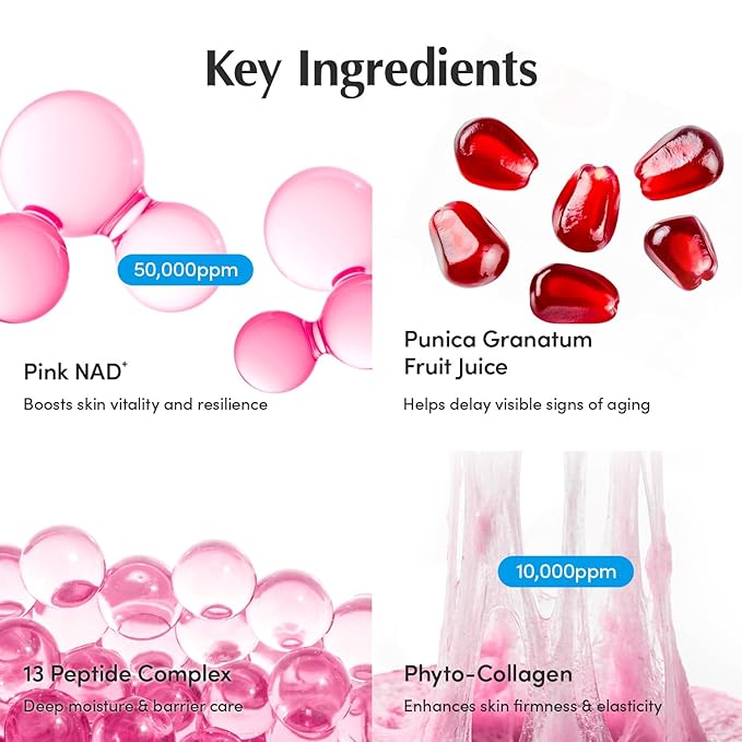 EQQUALBERRY NAD+ Peptide Boosting Cream, Pack of 2 – NAD+ 5% & 13 Peptides Anti-Aging Face & Body Cream | Firming & Lifting Pink Neck Cream for Sagging Skin (1.69 fl.oz * 2ea)