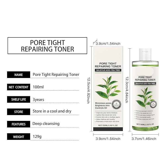 Green Tea Moisturizing Toner Set - Oil Control, Pore Cleansing, Skin Balancing & Hydrating, Daily Skincare For Glowing Skin(1PCS)