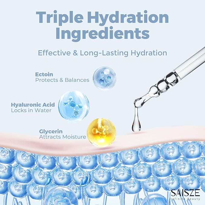 Hyaluronic Acid Serum, Hydrating and Moisturizing for Dry Skin, Anti Aging Skin Care Facial Serums, Gifts for Women, Teen Girl Gifts Trendy Stuff, 60ml