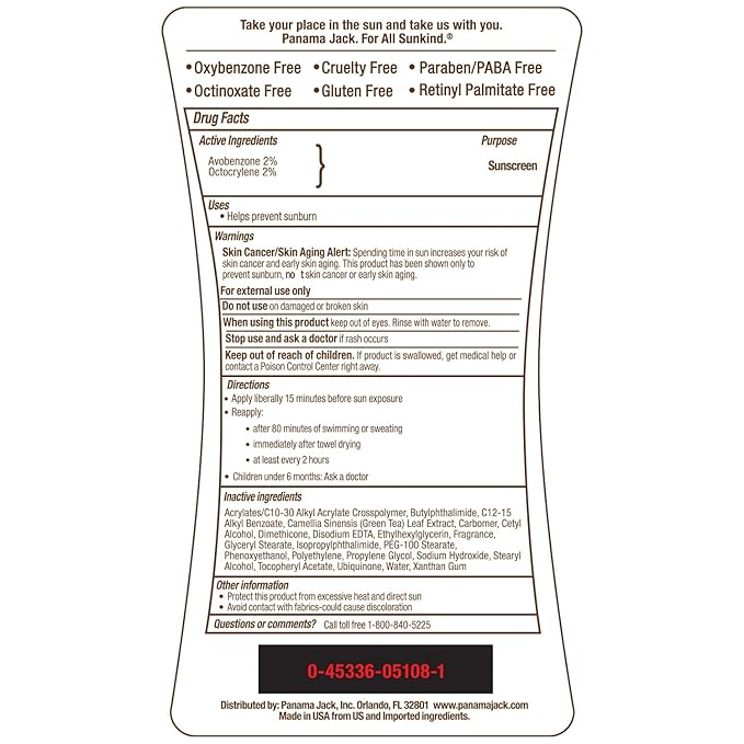 Panama Jack SPF 8 Sunscreen Lotion and SPF 45 Lip Balm Bundle