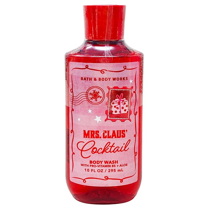 Bath & Body Works Mrs. Claus' Cocktail 3 Piece Gift Set - Body Cream, Fragrance Mist and Body Wash - with a Himalayan Salts Springs Bar Soap - Full Size