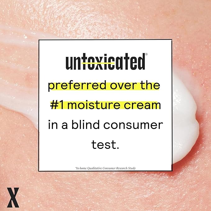 Untoxicated Moisturizing Cream - Facial Moisturizer & Body Cream for Sensitive Skin and NEA Approved for Eczema Relief - Ceramides & Hyaluronic Acid with No Common Irritants