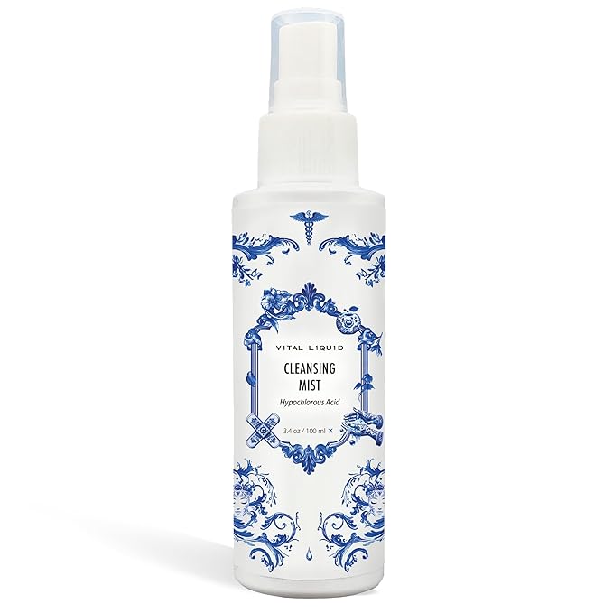 Hypochlorous Acid Spray – 3.4oz Travel Size HOCl Facial Mist & Daily Cleanser for Sensitive Skin | Clarifying & Calming Toner for Redness, Irritation & Breakout-Prone Skin