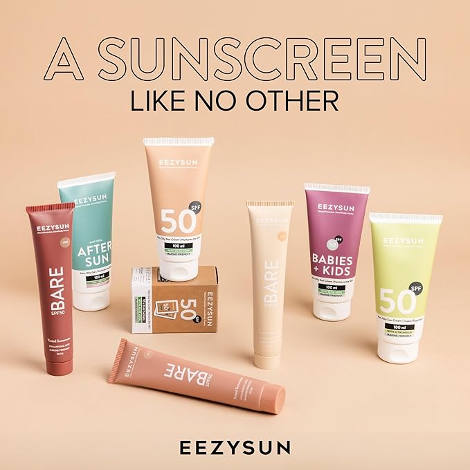 BARE Tinted Sunscreen for Face SPF 50 - Non-Greasy, Weightless, Water-Resistant, Vegan & Reef-Safe Tinted Moisturizer with SPF, Hyaluronic Acid, Jojoba Oil - All Skin Types, 1.69 fl oz - Deep