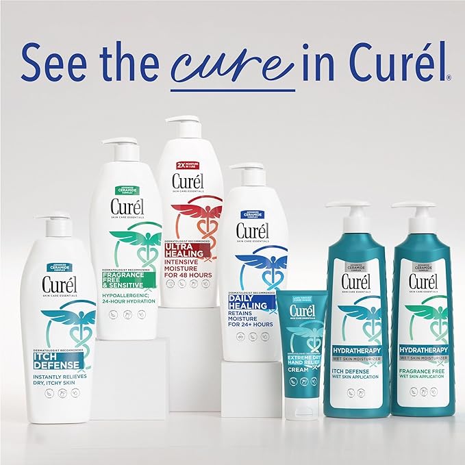Curel Daily Healing Body Lotion for Dry Skin, Dermatologist Recommended Hydrating Body Lotion with Advanced Ceramides Complex 1 Oz, (Pack of 60)