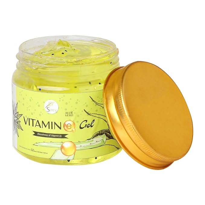 SVATV Vitamin-e Aloe Vera Gel | Soothing Skin Hydration | Paraben & Sulfate Free - 200g | 7.05 Oz | 0.44 Lbs