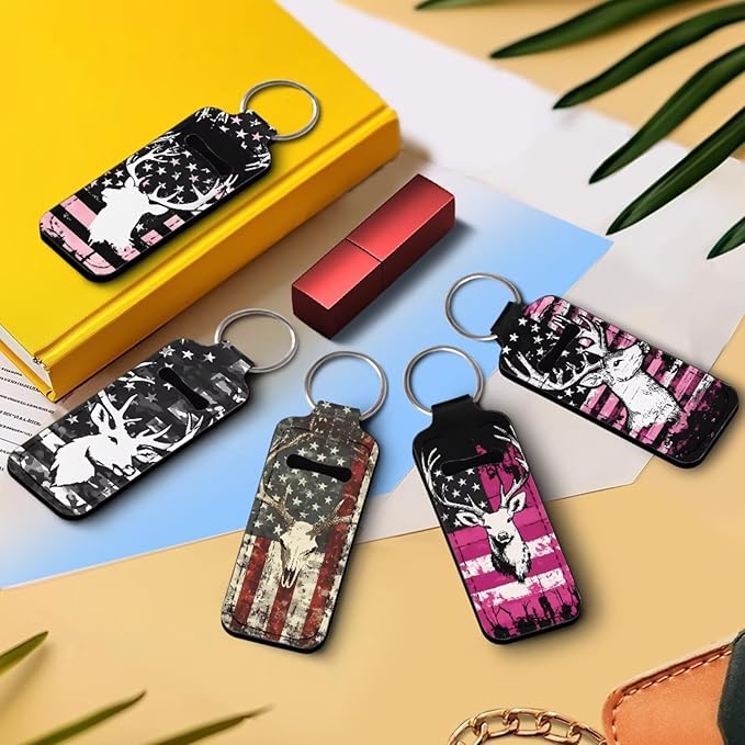 Pensura Chapstick Holder Keychain Fashion 5 Pcs Car Keychain Holder Portable Chapstick Holder Keep from Scratched and Dust
