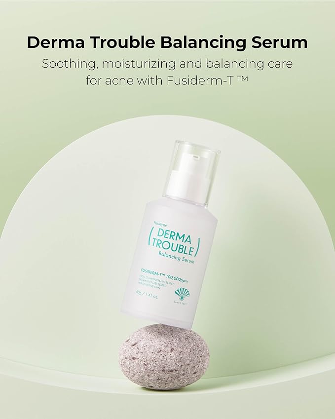 Derma Trouble Balancing Serum 1.4 oz – Lightweight Face Serum for Oil Moisture Balance, pH Care, Daily Hydration for Sensitive Skin