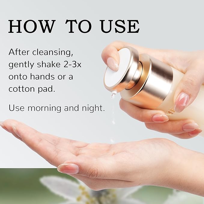 LUMELLE Hydrating Essence Toner with Natural Edelweiss - Intense Hydration & Skin Barrier Repair for Glowing Face Skin Care-100ml/3.4 fl. oz