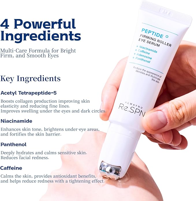 Re.SPN PHA Succinic Acid Calming Toner Pads + Re.SPN Peptide Firming Roller Eye Serum