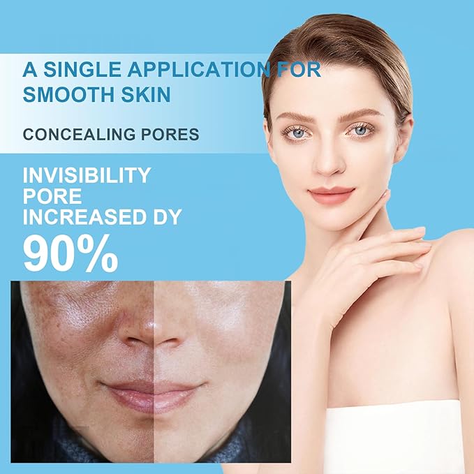 Pore Invisible Cream, Pore Minimizer for Face Shrinking Invisibility,Conceals Pores Cream Hydrates & Smooths Pores Reducer for Face, Radiant Lightens Fine Lines, Nourishing Soothing Base