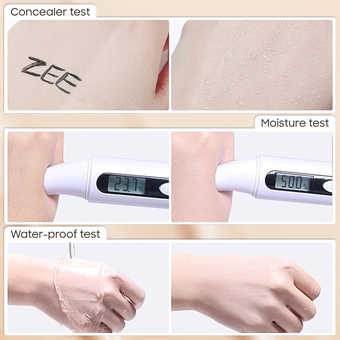 Mushroom Head Air Cushion CC Cream - Tattoo Cover up Moisturizing BB Creams Foundation, Long-Lasting Waterproof Concealer Full Coverage for Even Skin Tone (Nude, 1 PCS)
