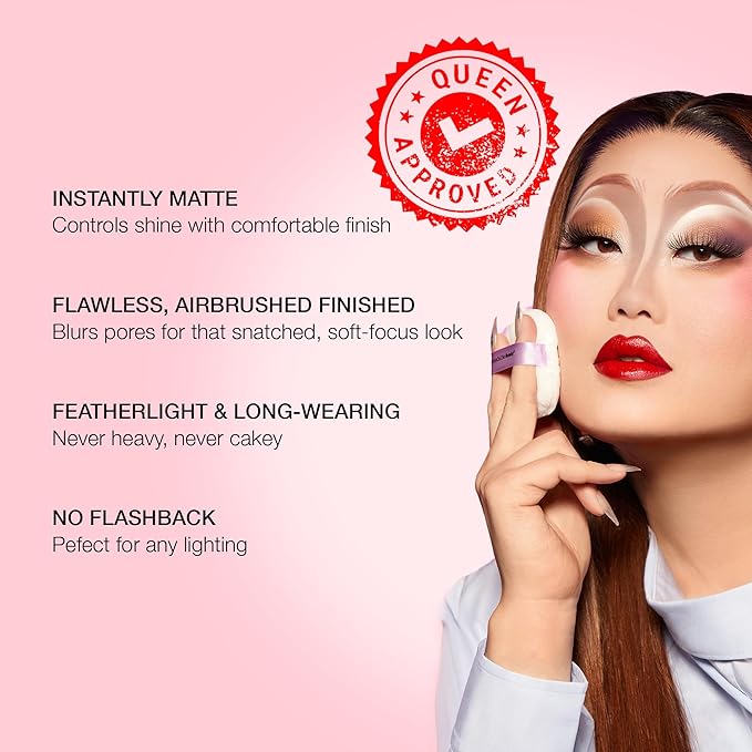 KimChiChic Beauty Puff Puff Pass Set and Bake Setting Powder for Makeup, Extra Fluffy Loose Face Powder Poof, Soft Natural Face Makeup for Uneven Skin Tone, 05 Suntan