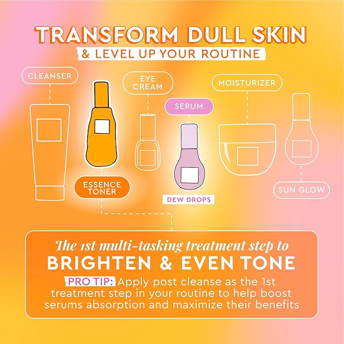 Glow Recipe Cloudberry Brightening Essence Toner (75 ml) - CoQ10 Face Toner to Strengthen Skin Barrier + Niacinamide Dew Drops Facial Serum & Illuminating Makeup Primer for Glowing Skin (15 ml)