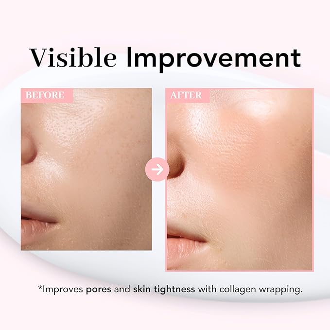NOWATER Collagen Wrapping Mask, Elasticity Improving, Hydrating, Firming - Hydrolyzed Collagen & Peptide, Glass Skin Peel Off Mask, Korean Skincare for Face (2.4 fl.oz) (0.81 Fl Oz (Travel size))