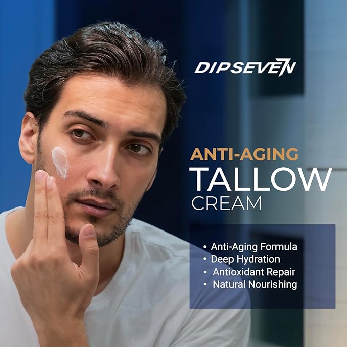 Wrinkle Defense Beef Tallow for Face: Anti-Aging Cream For Men with Beef Tallow, Retinol & Peptides - Day & Night - Facial Skin Care - Anti Wrinkle Organic Face Cream Moisturizer