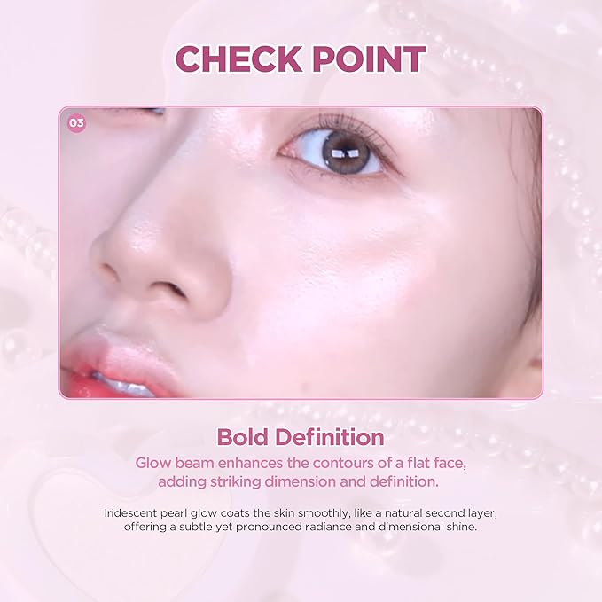 lilybyred Luv Beam Glow Veil | Korean Heart-Shaped Highlighter, Illuminating Shimmer, Radiant Glow, Silky Powder Texture, Buildable & Blendable, Lightweight & Long-Lasting, 0.11 oz. (04 Sun Beam)
